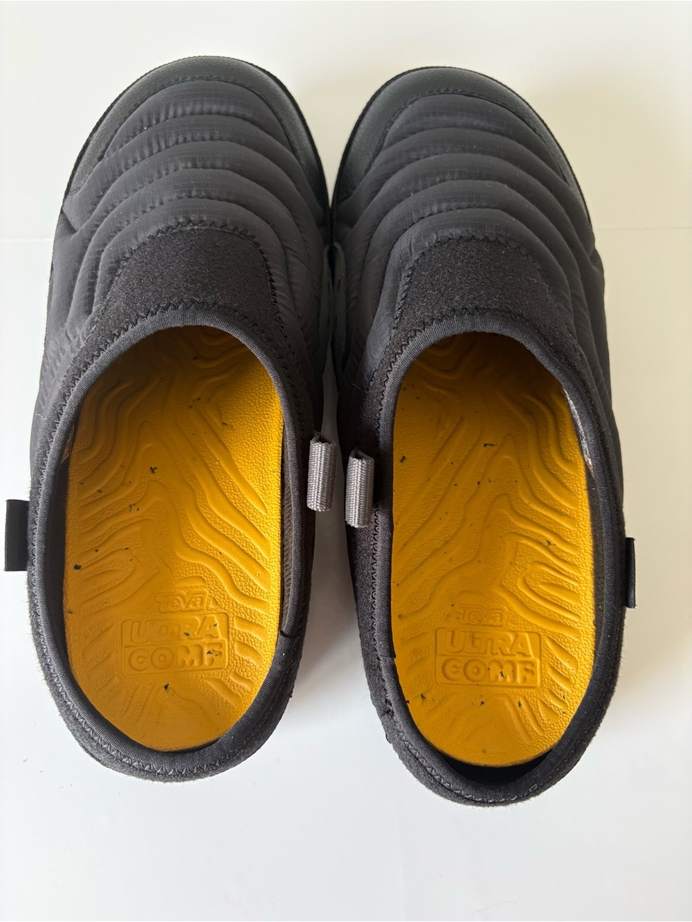 Teva ReEmber Moc Black Slip On Shoes Men’s 6 Women’s 8 Quilted - Picture 2 of 8